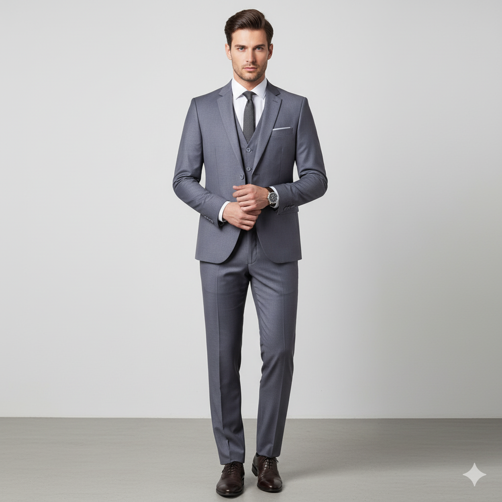 Herren Anzug 3-teilig | Slim Fit Elegant für Business & Hochzeit