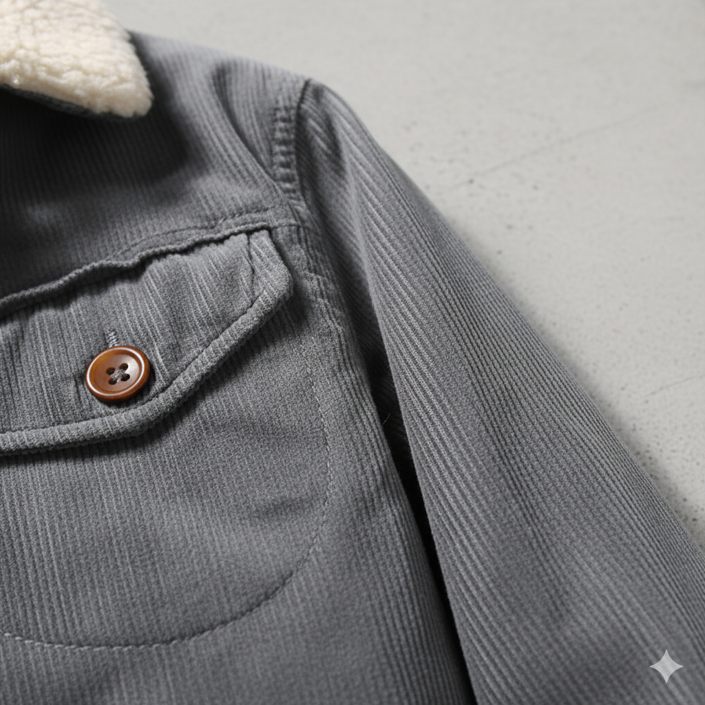 Herren Cordjacke mit Teddyfutter | Warm & Lässig | Herbst Winter