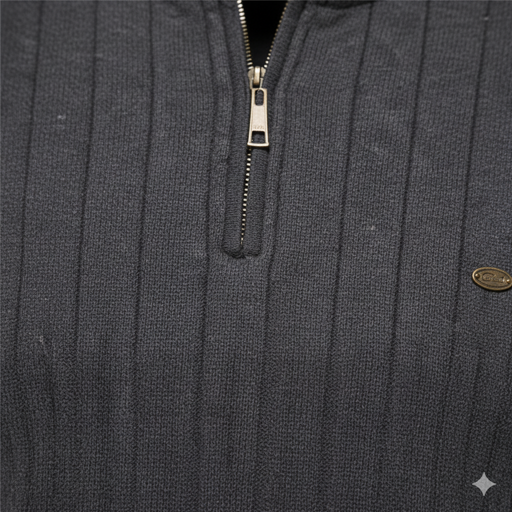 Herren Strickpullover mit Stehkragen | Halbzip | Winter