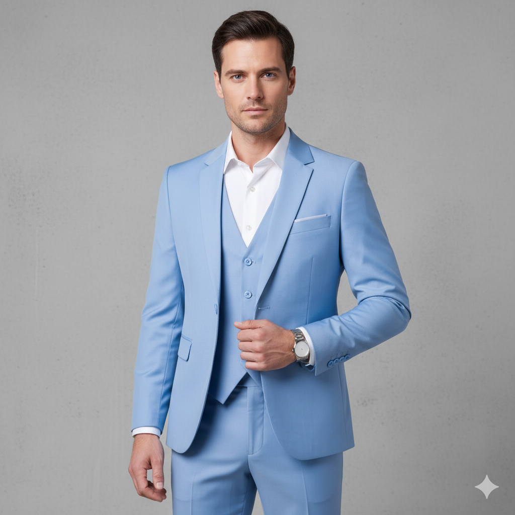 Herren Anzug 3-teilig | Slim Fit Elegant für Business & Hochzeit