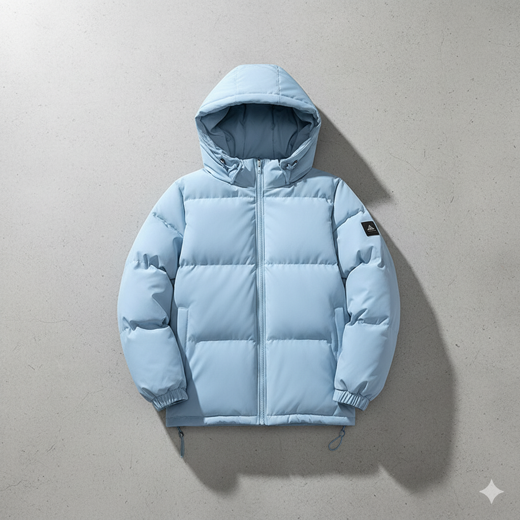 Warme Herren Steppjacke mit Kapuze | Winter Casual