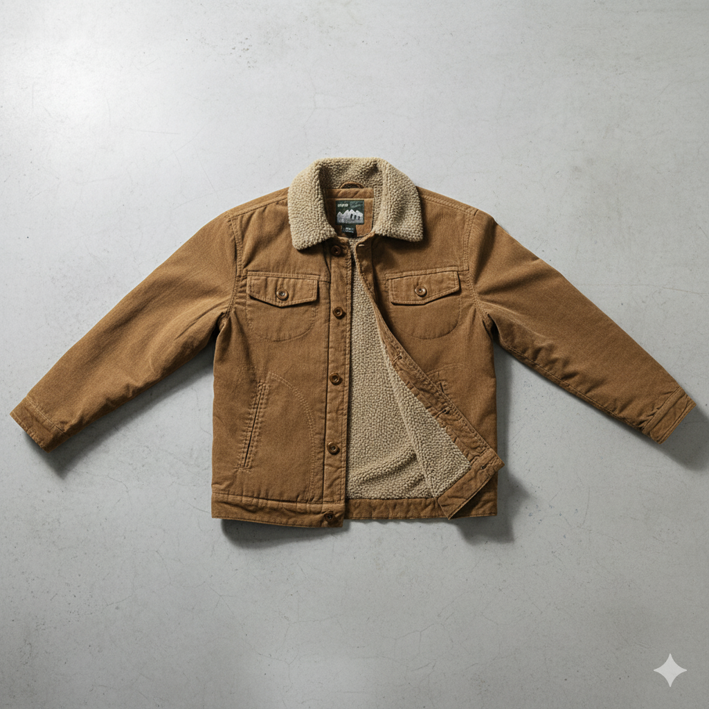 Herren Cordjacke mit Teddyfutter | Warm & Lässig | Herbst Winter