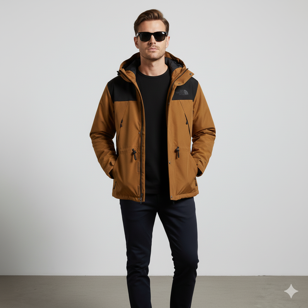 Herren Outdoorjacke mit Kapuze | Winddicht & Leicht | Freizeit