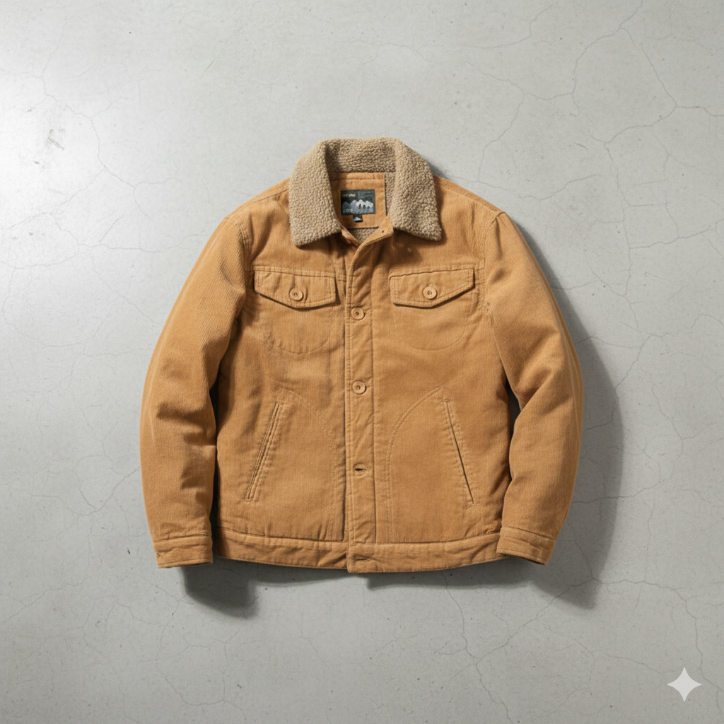 Herren Cordjacke mit Teddyfutter | Warm & Lässig | Herbst Winter