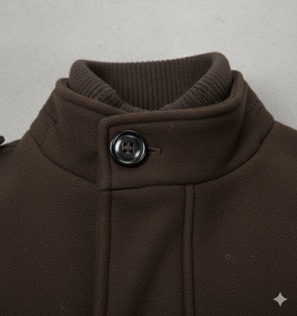 Eleganter Herren Wollmantel mit Stehkragen | Winter | Warm