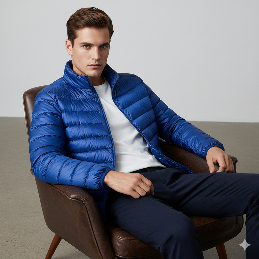 Leichte Herren Steppjacke mit Stehkragen | Übergang | Atmungsaktiv