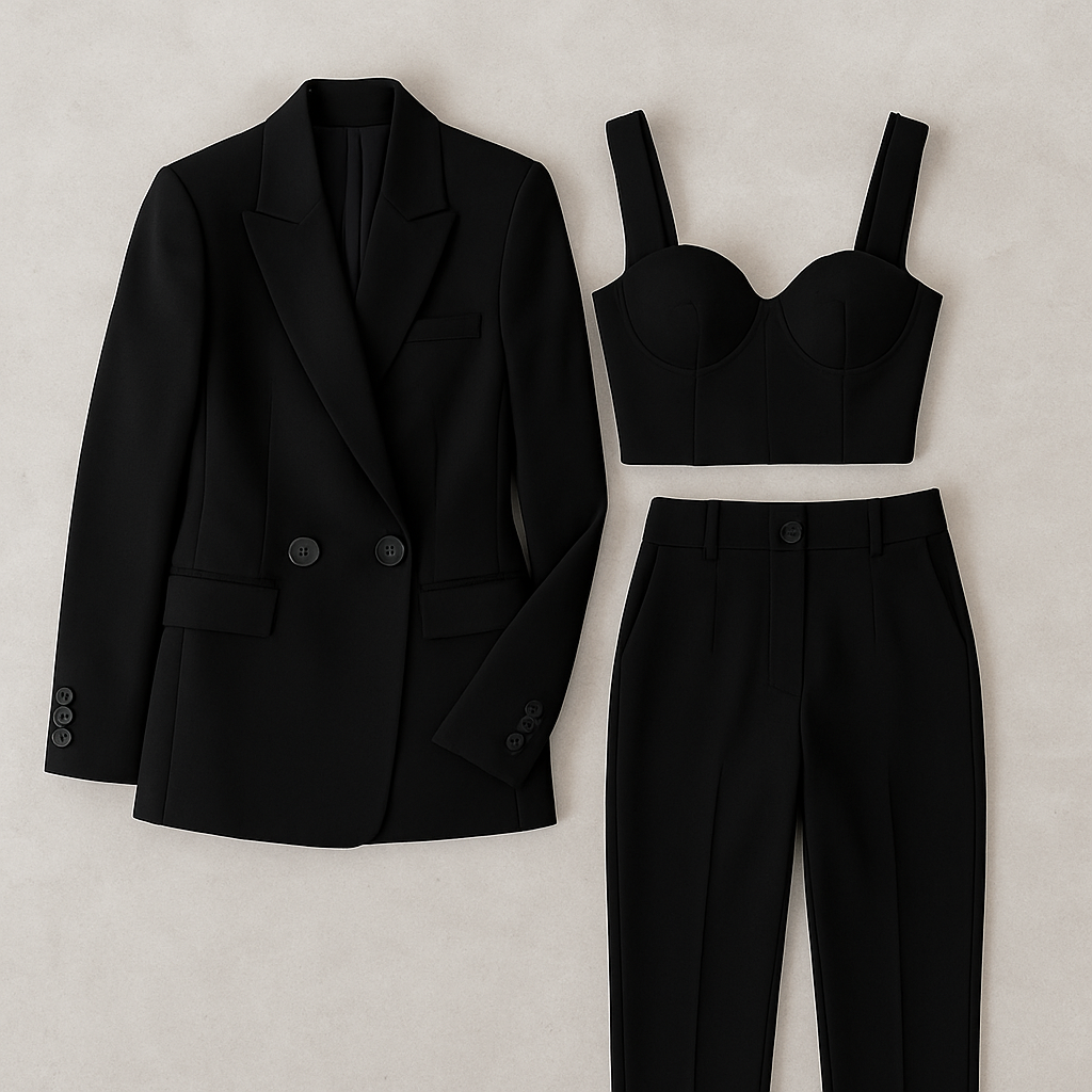 Damen Hosenanzug Elegant | Doppelreihiger Blazer & Hose