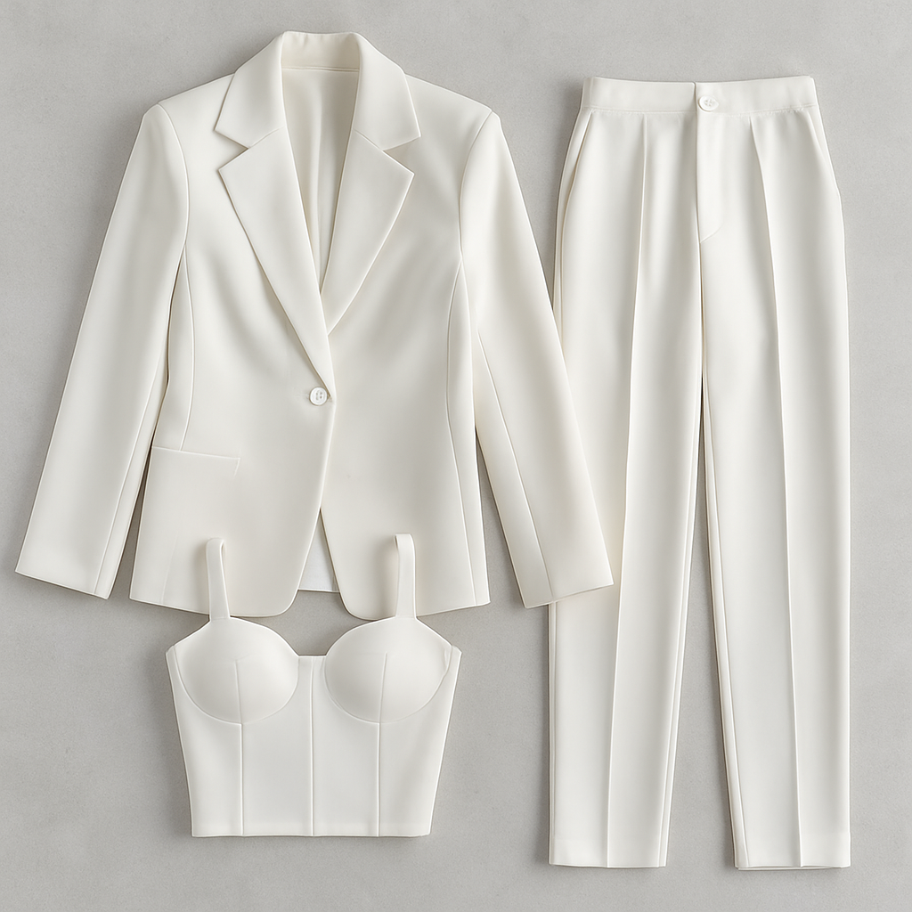 Damen Hosenanzug Elegant | Doppelreihiger Blazer & Hose
