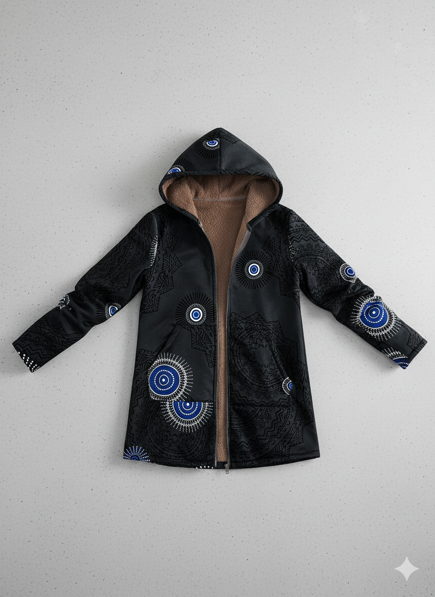 Damen Fleecejacke mit Kapuze | Plüsch & Kuschelig | Herbst/Winter