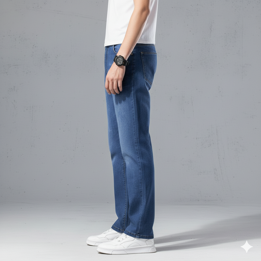 Herren Jeans Straight Fit | Bequem & Pflegeleicht für Alltag