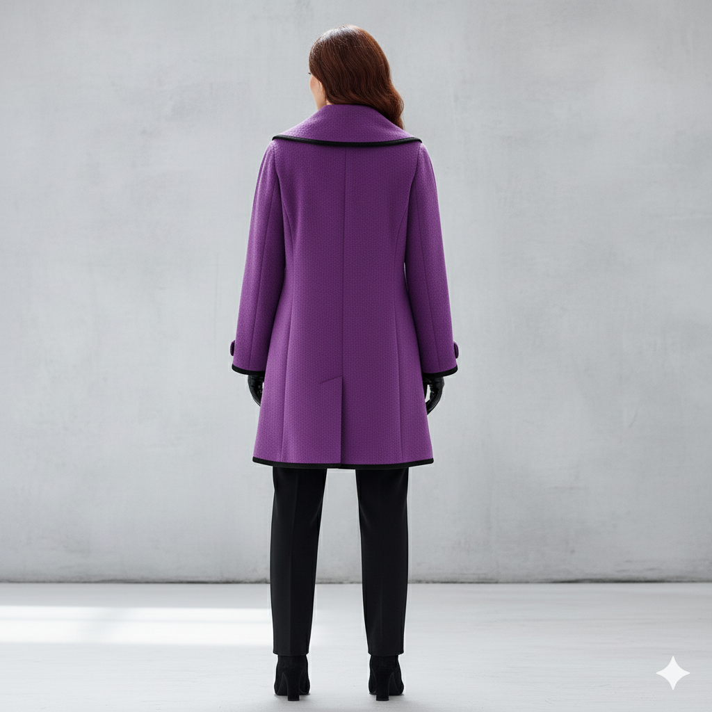 Eleganter Damenmantel mit Kontrastdetails | Herbst/Winter