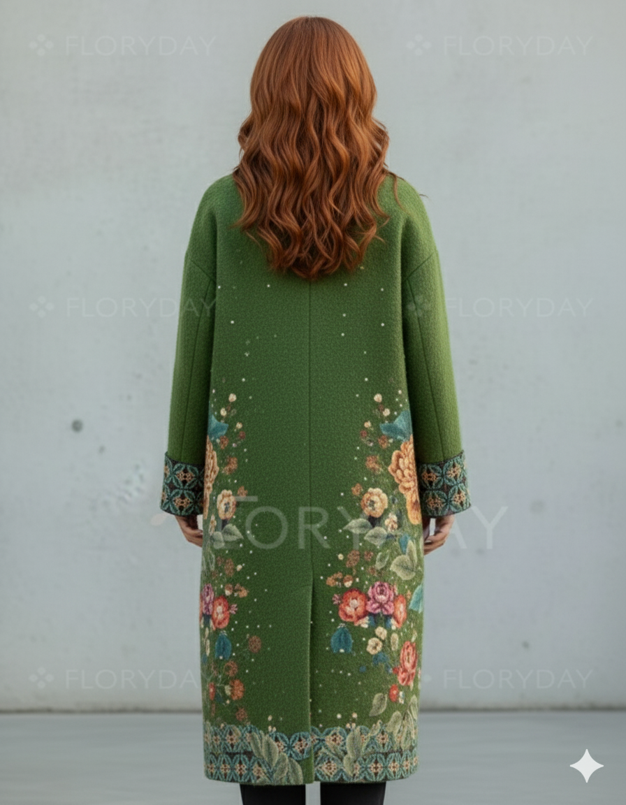 Damen Wollmantel mit Karomuster | Oversize & Warm | Winter