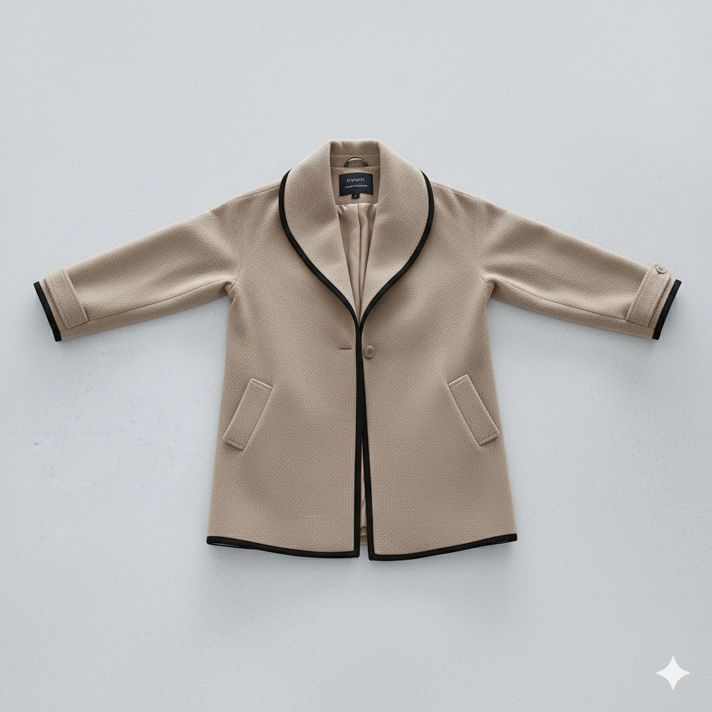 Eleganter Damenmantel mit Kontrastdetails | Herbst/Winter