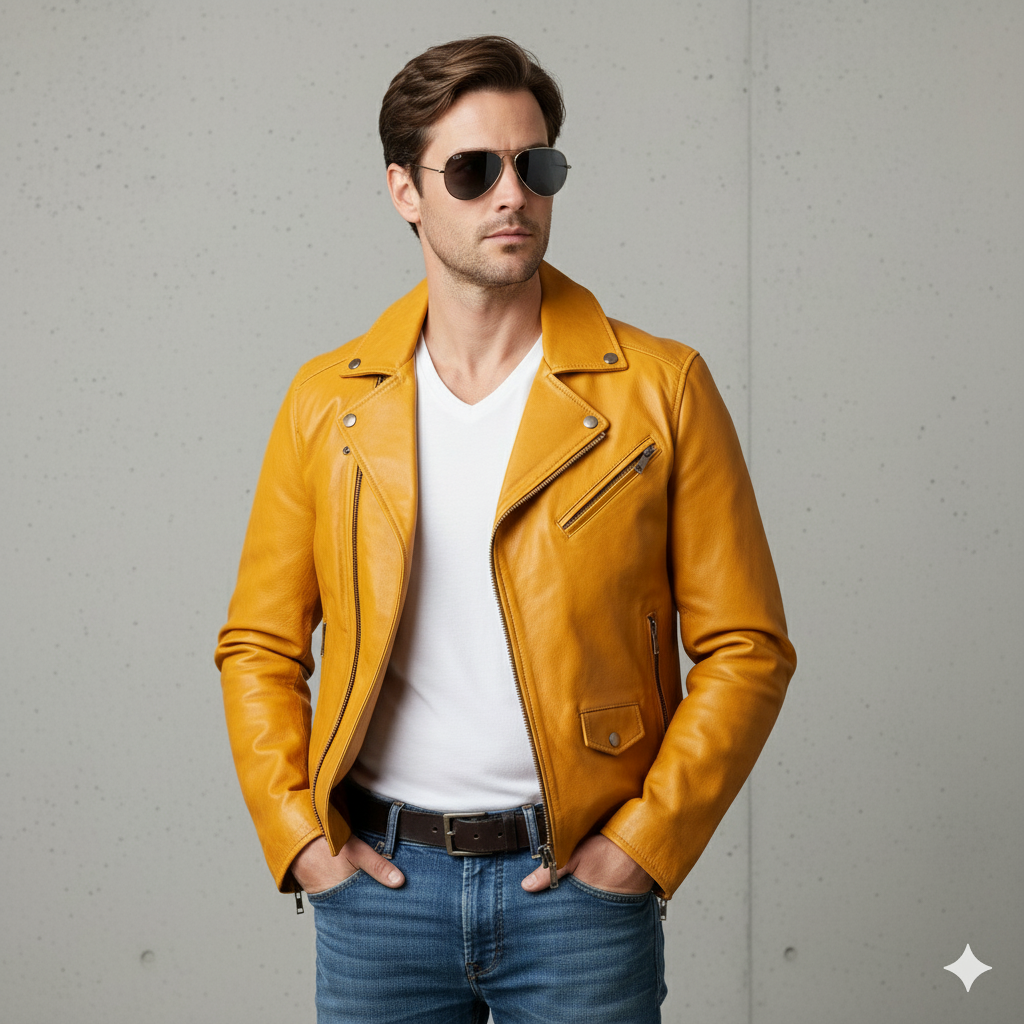 Herren Lederjacke im Biker-Stil | Modern & Lässig