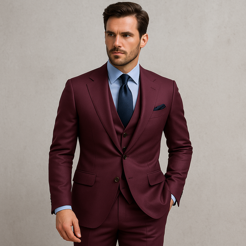 Herren Anzug 3-teilig | Slim Fit Elegant für Hochzeit & Business