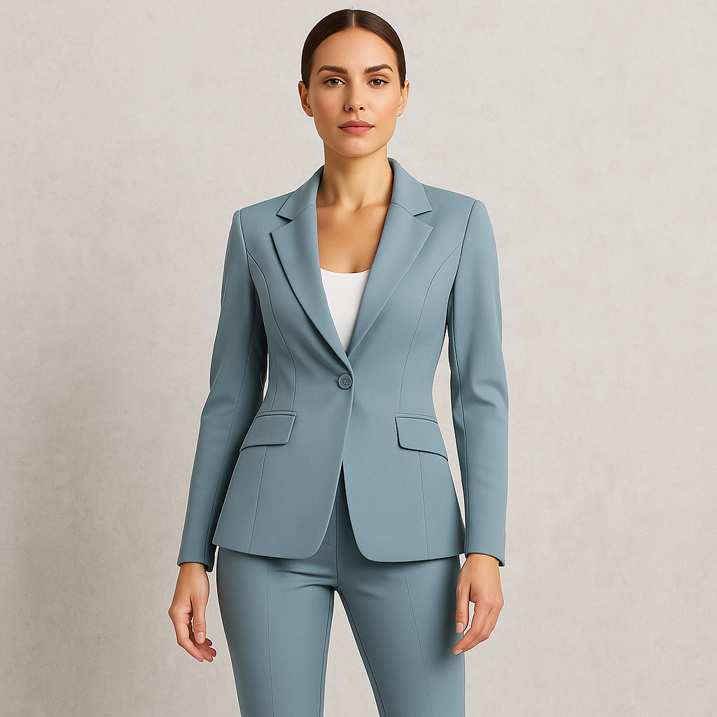 Damen Hosenanzug Elegant | Business Blazer & Hose Slim Fit