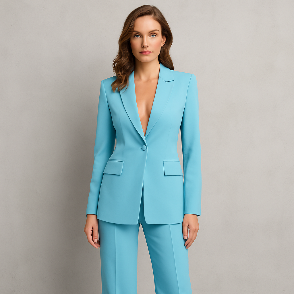 Elegantes Damen Anzugset | Blazer & Hose | Slim Fit Business