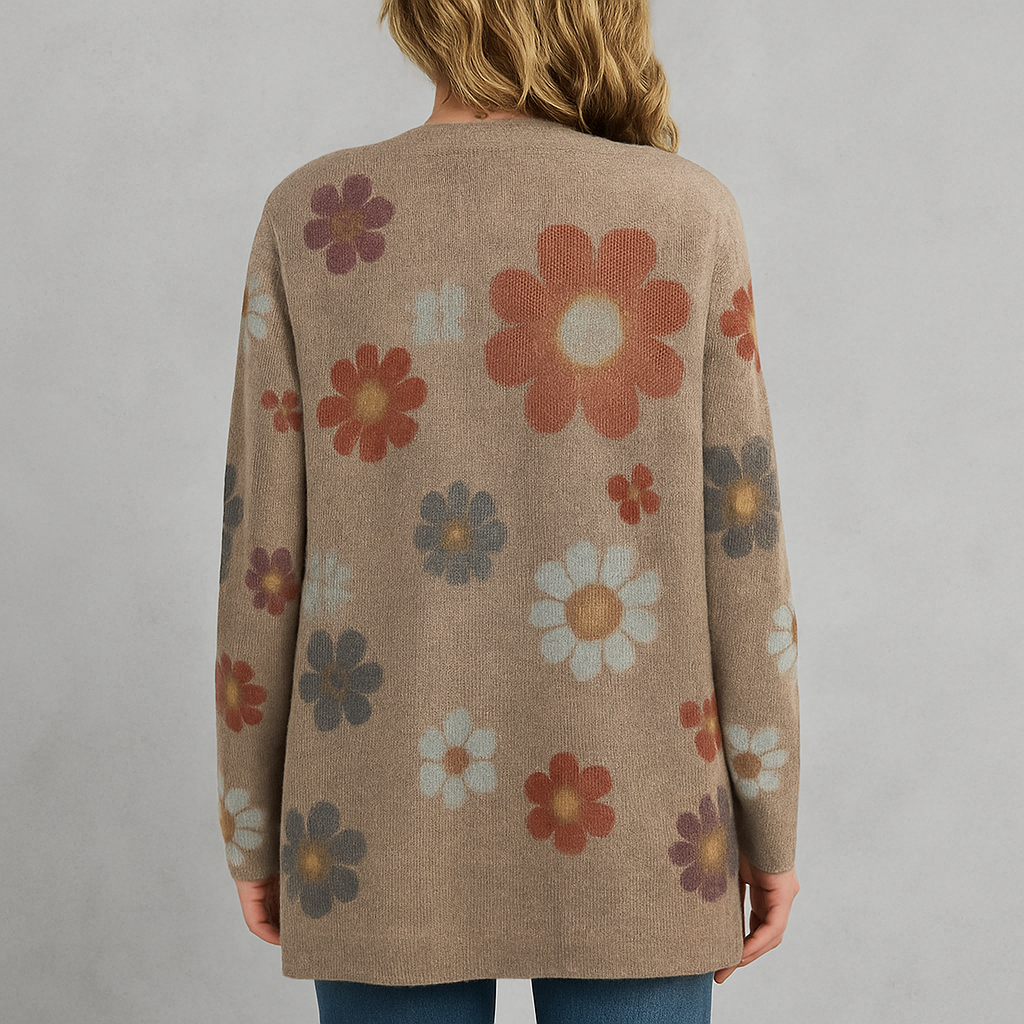 Damen Strickjacke mit abstraktem Print | Herbst/Winter | Stylisch