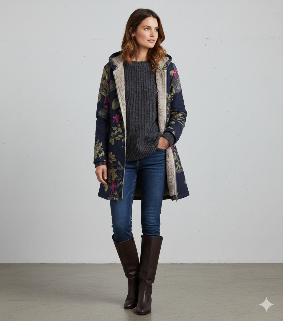 Damen Fleecejacke mit Kapuze | Plüsch & Kuschelig | Herbst/Winter