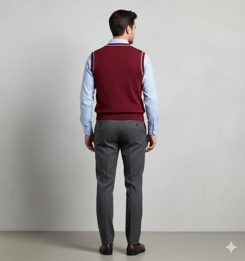 Herren Strickweste im College Stil | Herbst | Übergröße
