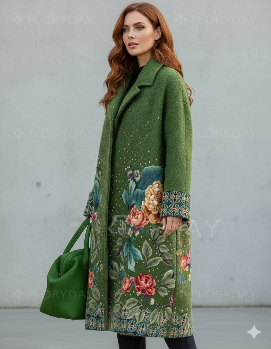 Damen Wollmantel mit Karomuster | Oversize & Warm | Winter