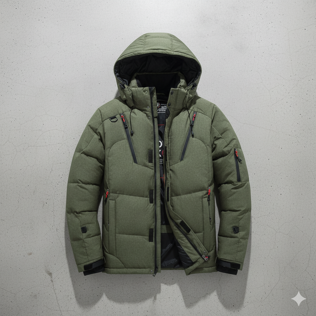 Warme Herren Daunenjacke mit Kapuze | Winter | Outdoor
