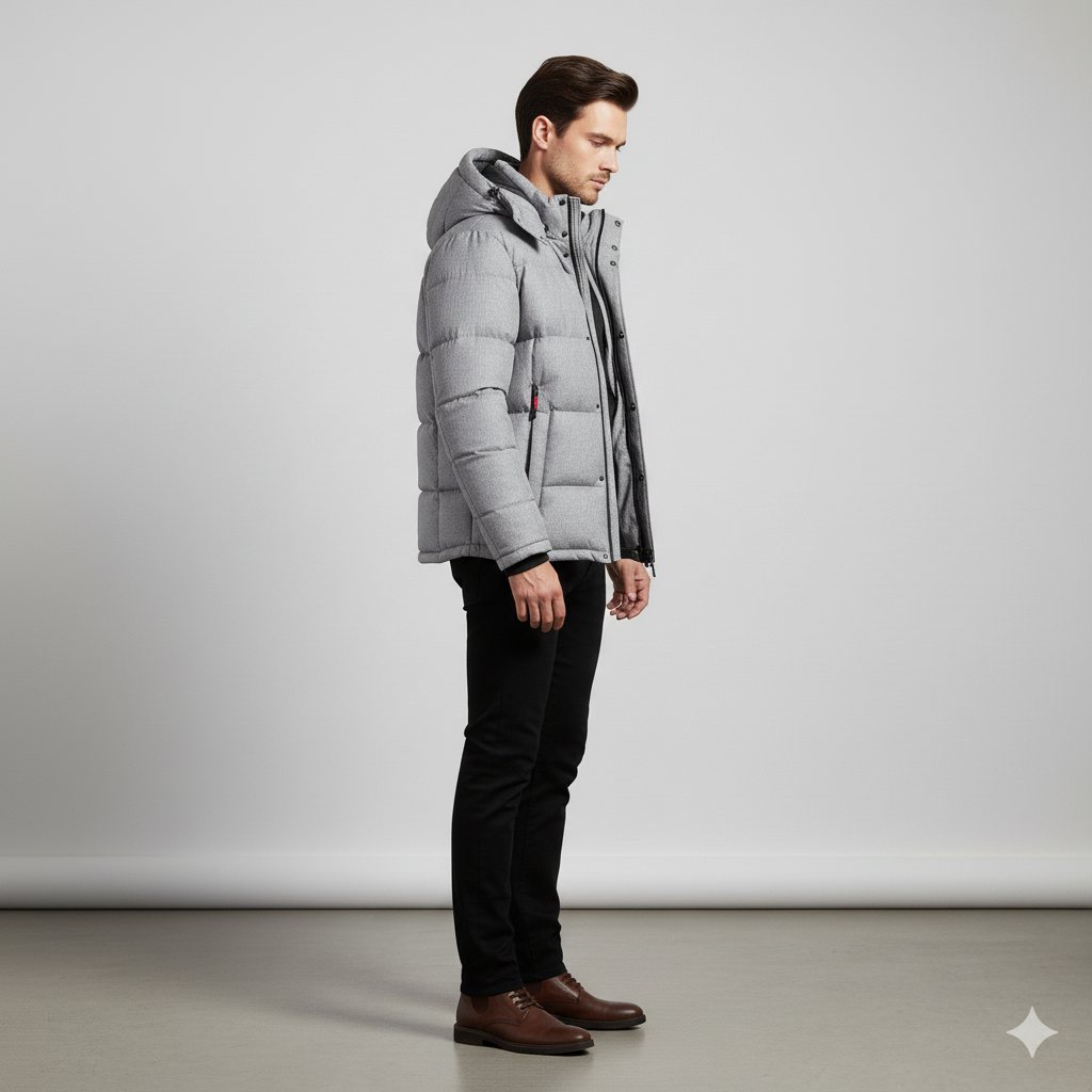 Warme Herren Daunenjacke mit Kapuze | Winter | Outdoor