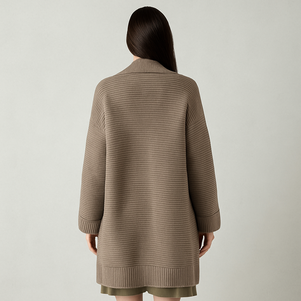 Damen Strickjacke mit Reverskragen | Warm & Lässig Winter