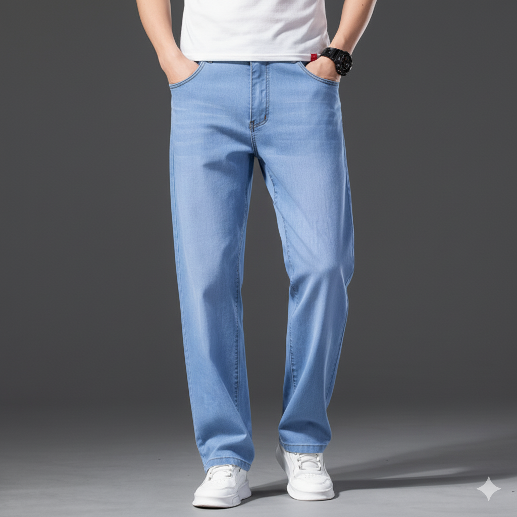 Herren Jeans Straight Fit | Bequem & Pflegeleicht für Alltag