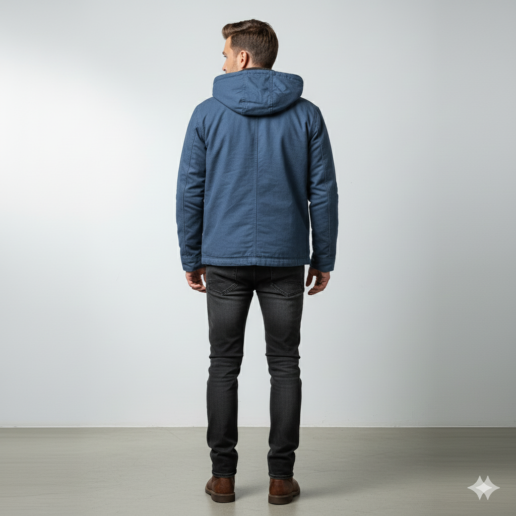 Warme Herren Kapuzenjacke mit Fleecefutter | Herbst Winter