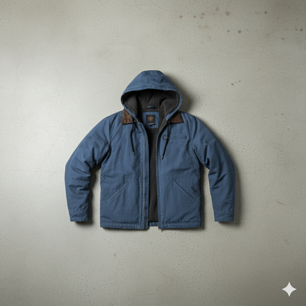 Warme Herren Kapuzenjacke mit Fleecefutter | Herbst Winter