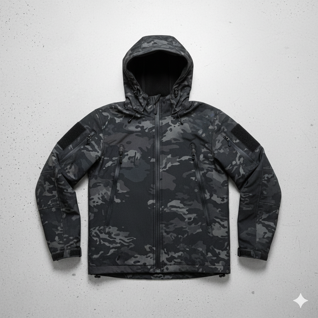 Herren Outdoor Taktikanzug mit Kapuze | Wasserabweisend & Winter