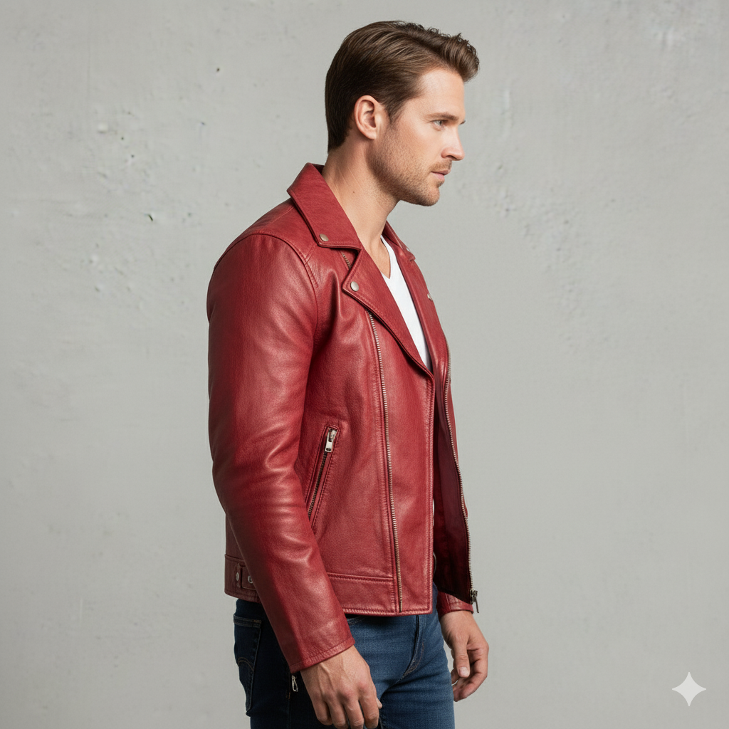Herren Lederjacke im Biker-Stil | Modern & Lässig