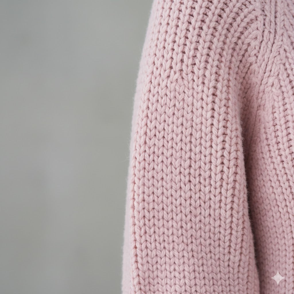 Damen Rollkragen Kleid lang | Eleganter Strick & Knopfdetail Winter