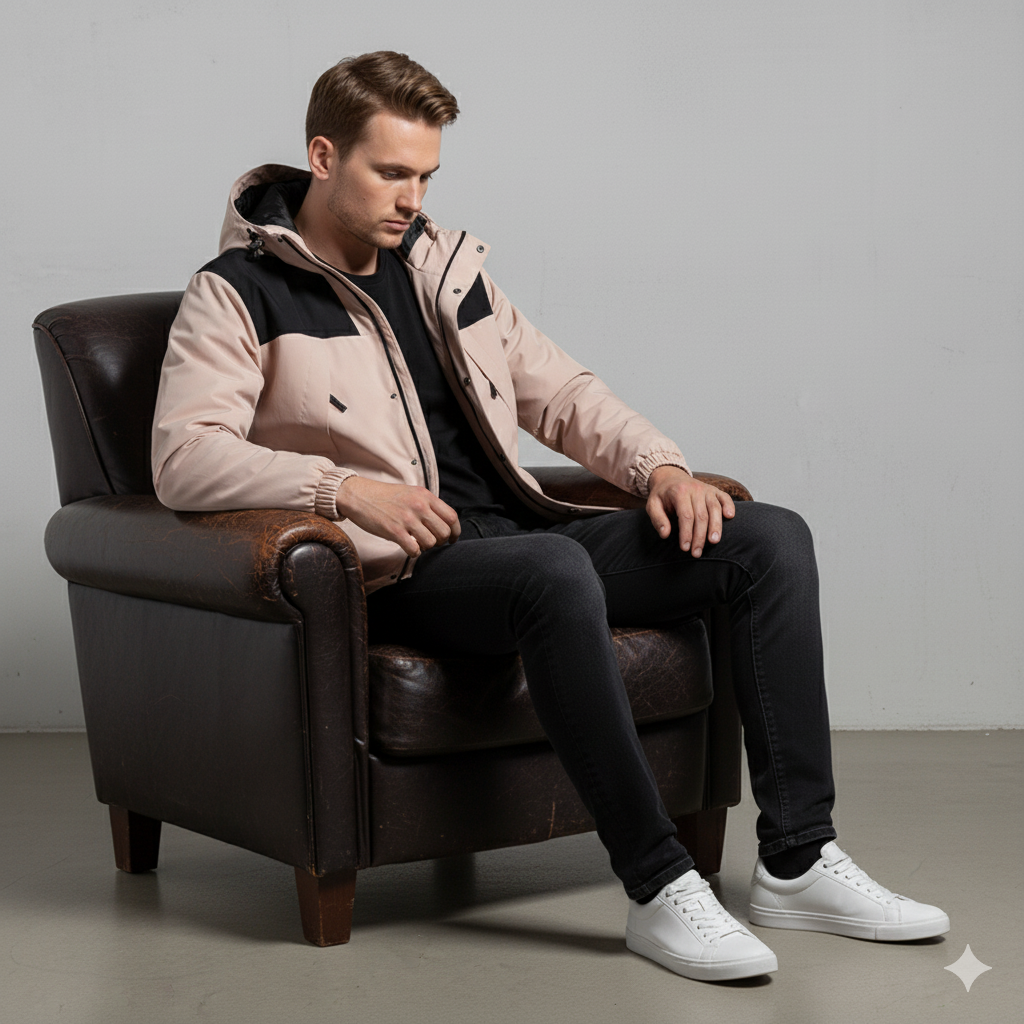 Herren Outdoorjacke mit Kapuze | Winddicht & Leicht | Freizeit