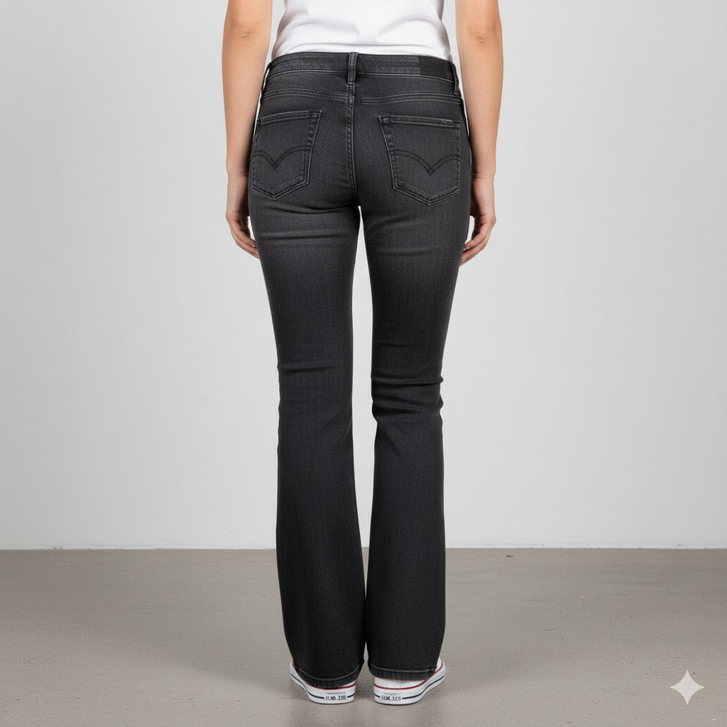 Damen Schlagjeans Low Rise | Retro Fit & Bequem