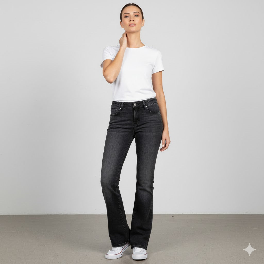 Damen Schlagjeans Low Rise | Retro Fit & Bequem