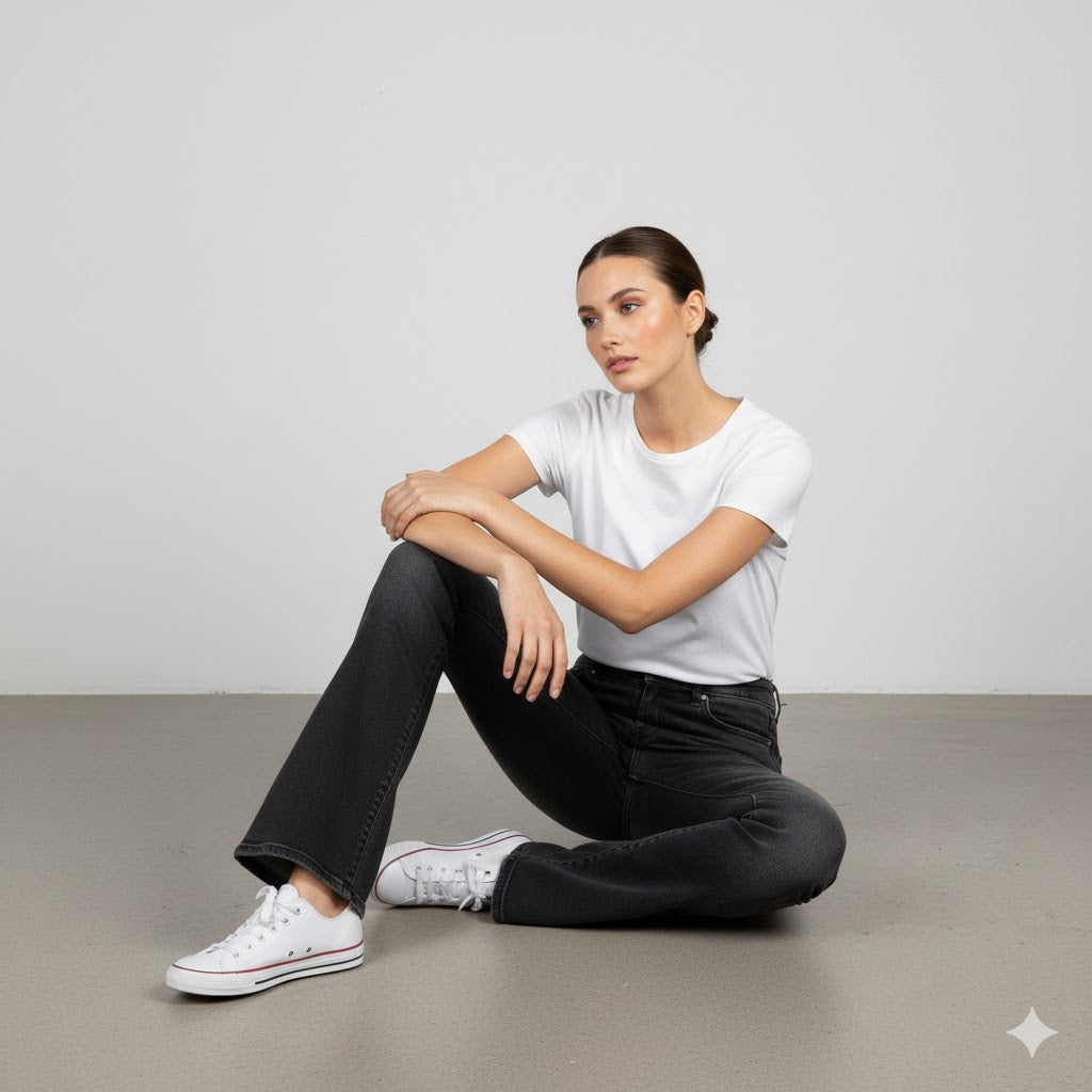 Damen Schlagjeans Low Rise | Retro Fit & Bequem