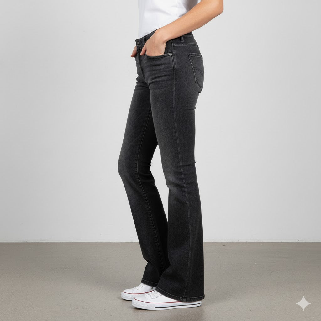 Damen Schlagjeans Low Rise | Retro Fit & Bequem
