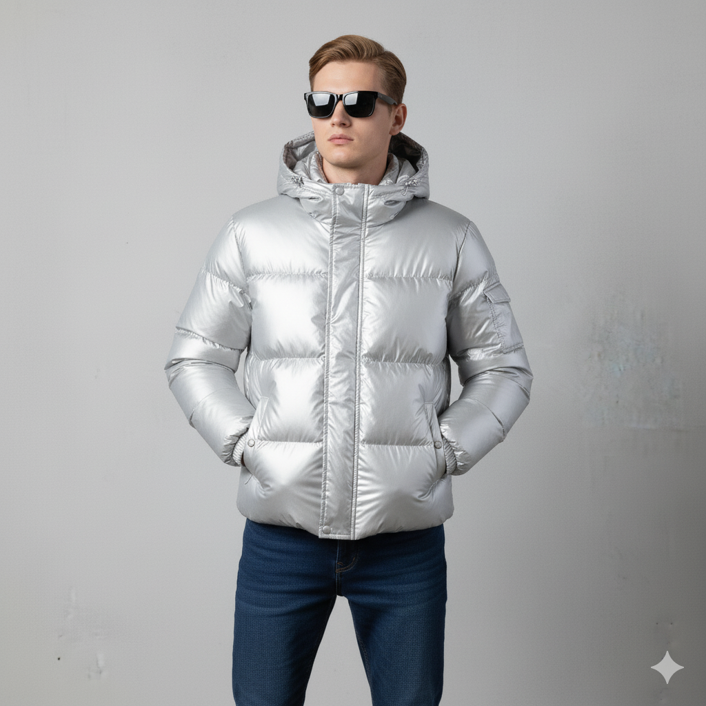 Herren Steppjacke mit Kapuze | Winter | Warm & Modern