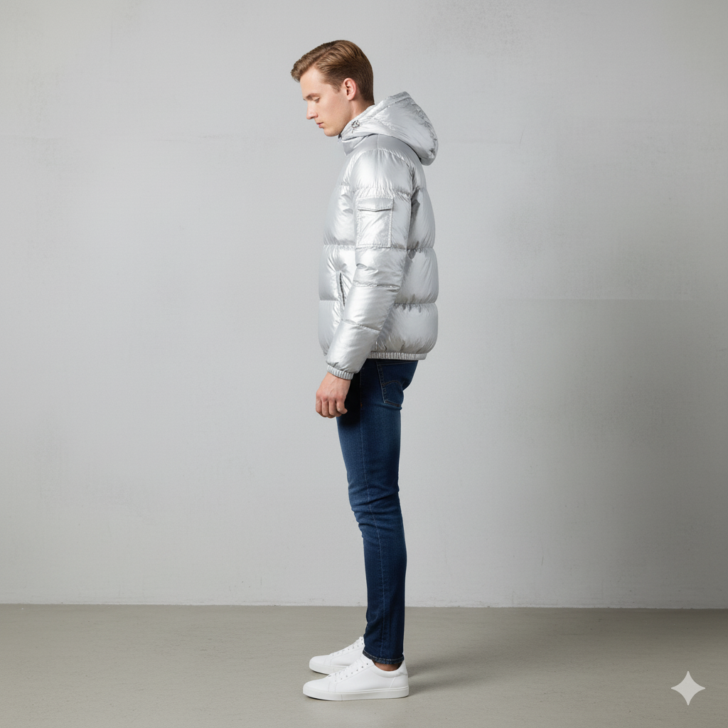 Herren Steppjacke mit Kapuze | Winter | Warm & Modern
