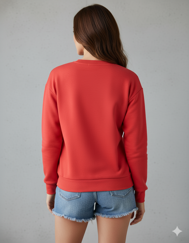 Damenpullover mit Rundhalsausschnitt und Katzenprint | Freizeit