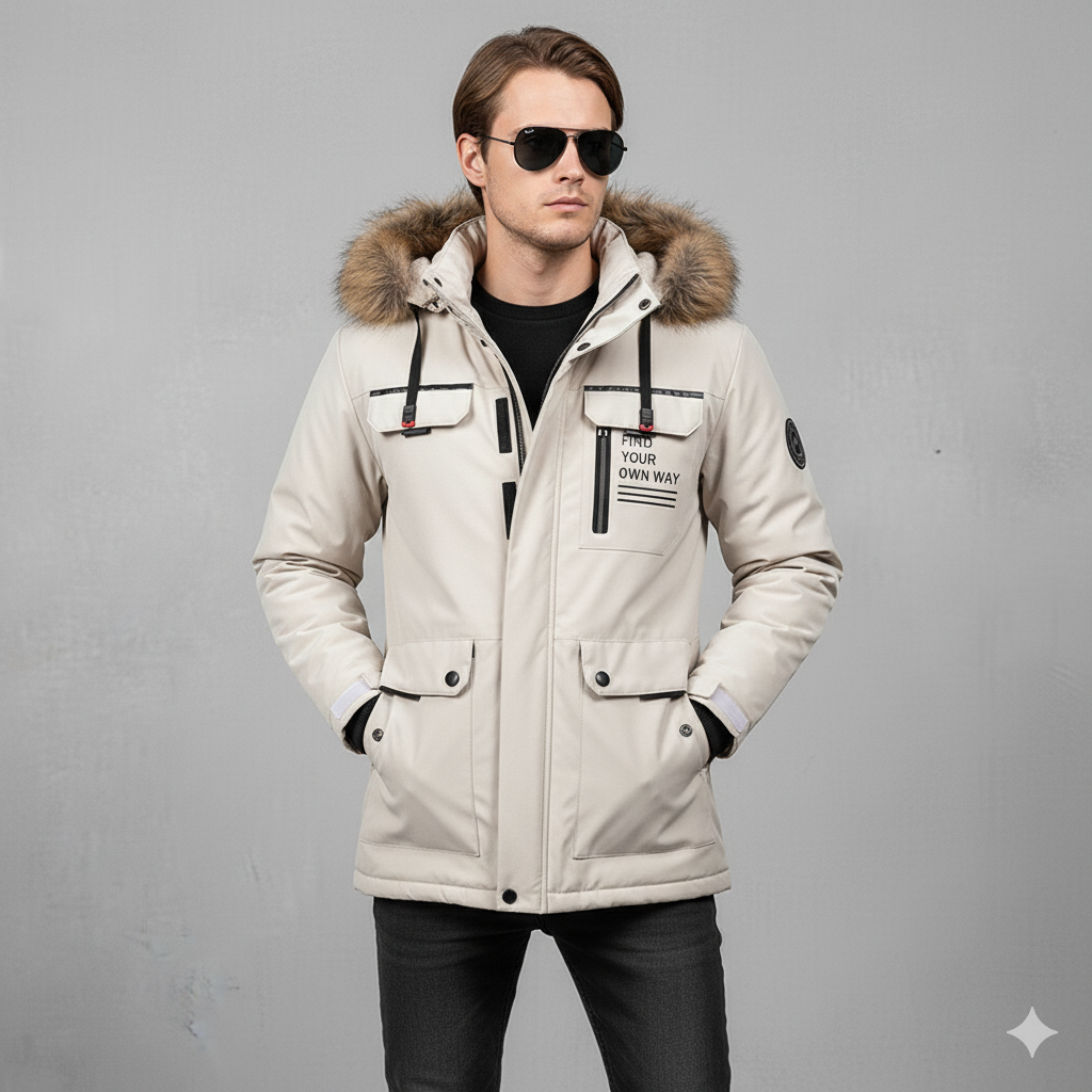 Herren Winterparka mit Kapuze | Winddicht & Warm