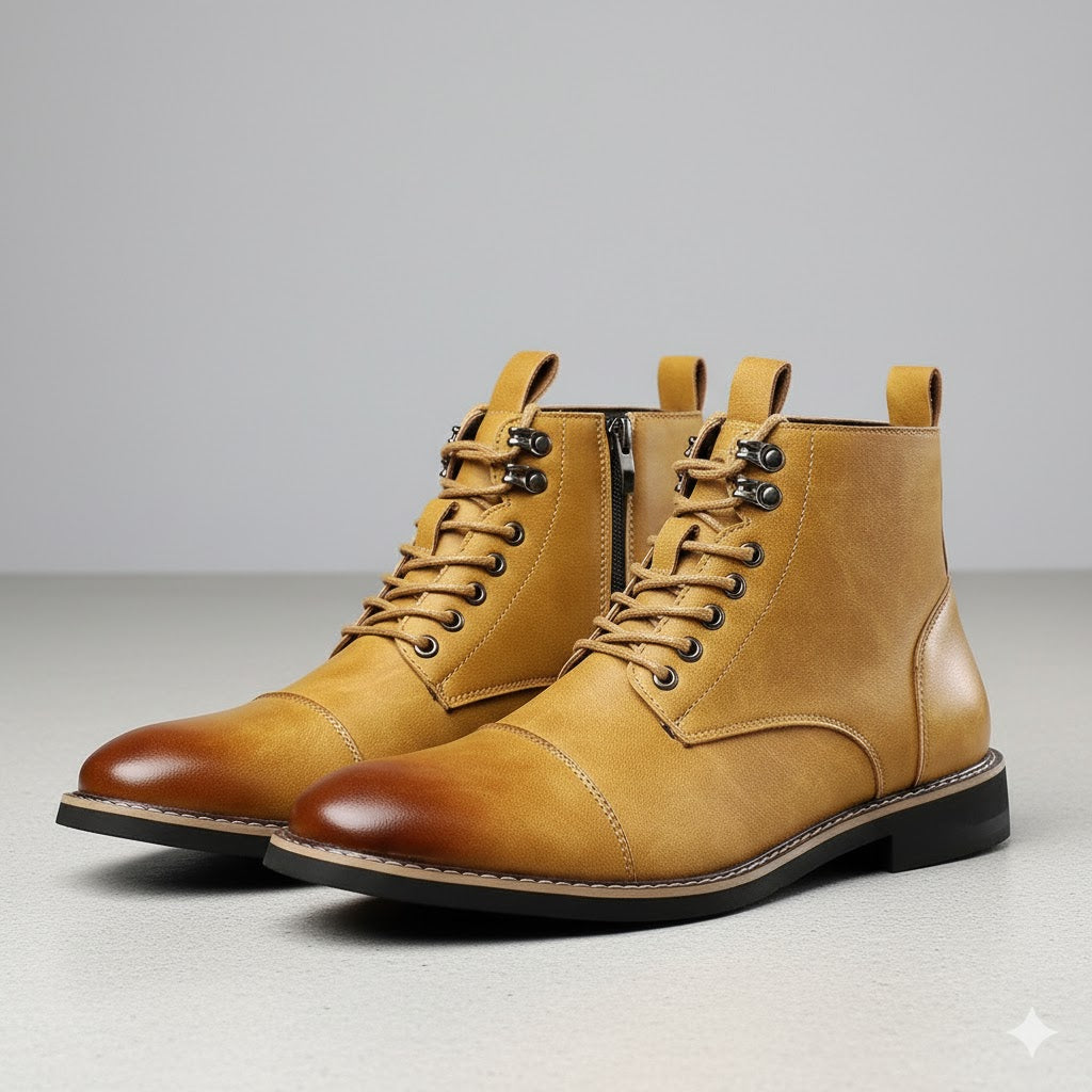 Elegante Herren Stiefeletten | Rutschfest & mit Reißverschluss