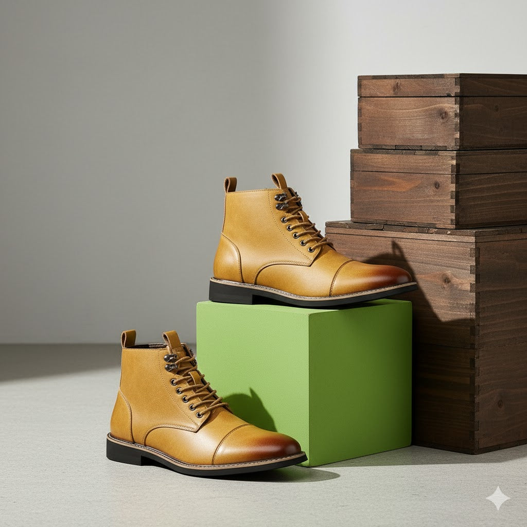 Elegante Herren Stiefeletten | Rutschfest & mit Reißverschluss