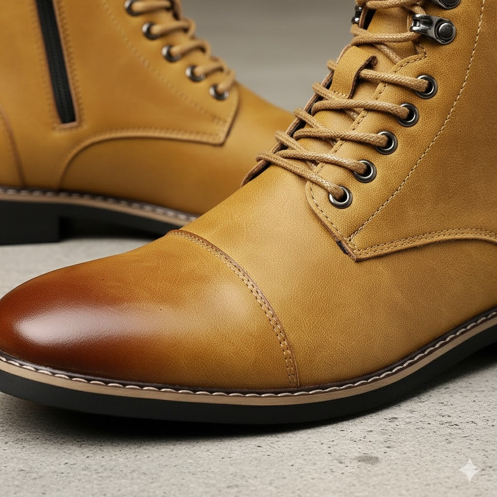 Elegante Herren Stiefeletten | Rutschfest & mit Reißverschluss
