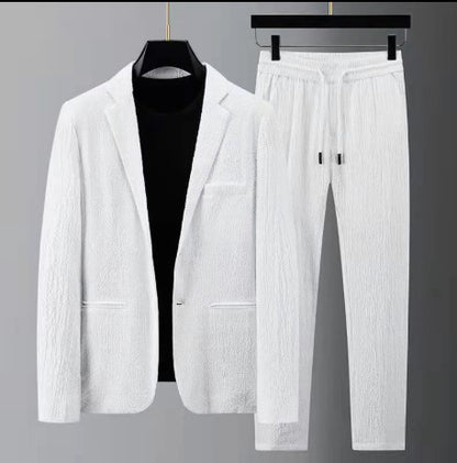 Roy – Weißes Herren-Freizeitanzugjacke für Frühling und Sommer