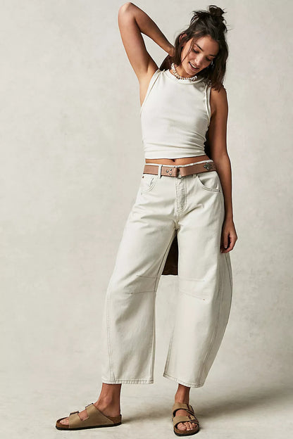 Susan – Locker geschnittene Damenjeans mit weitem Bein
