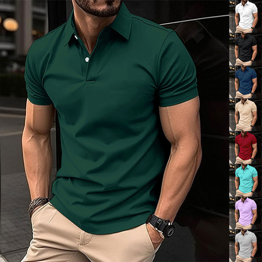 Vincent – Kurzärmliges Poloshirt für Herren in Uni-Farben
