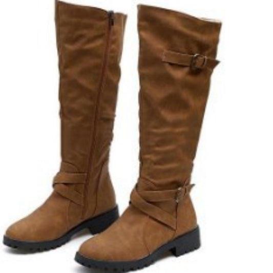 Kathryn – Lange Modestiefel aus Premium-Vegan-Wildleder